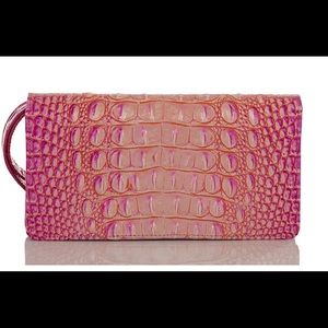 Brahmin wallet wristlet AnnMarie Peony Ombre New!